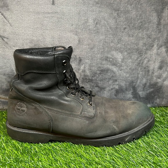 Timberland Waterproof Black Leather Ankle Boots Work Utility A5659 Mens size 13 - Picture 1 of 13